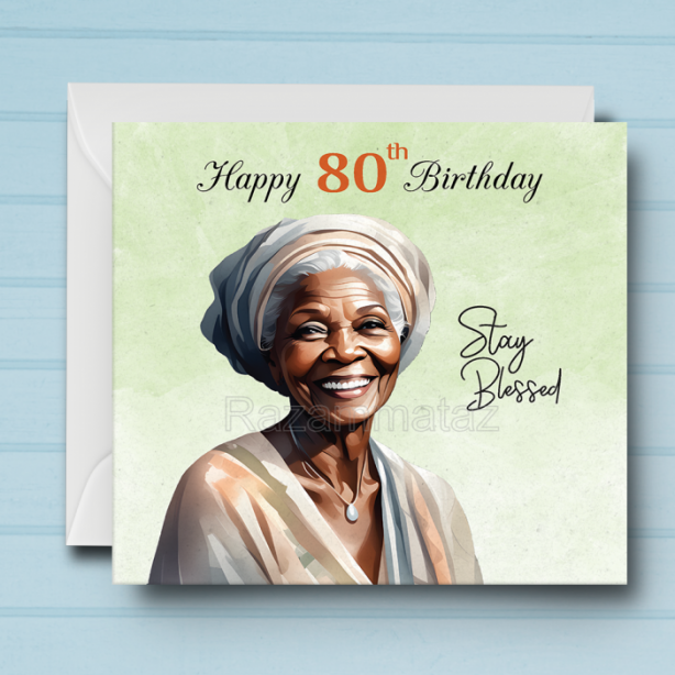 Black Woman Birthday Card A